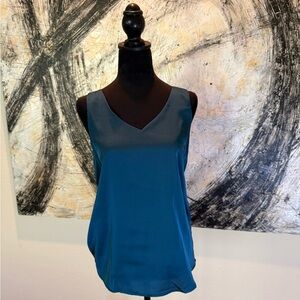 Elegant Aegean Blue Sleeveless Top